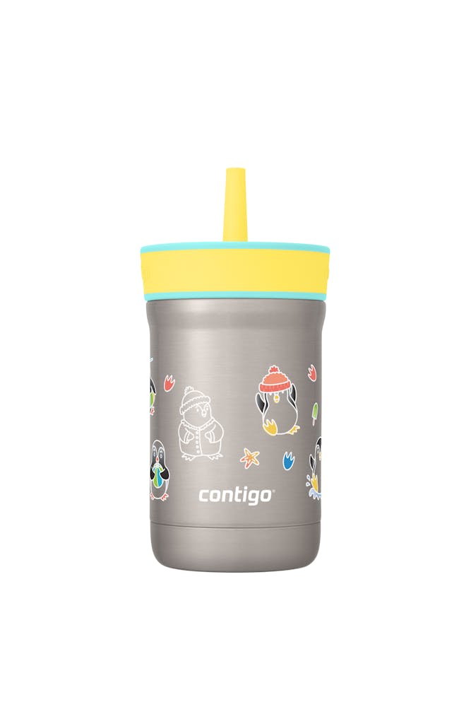 Kids Leighton Spill-Proof Stainless Steel Tumbler with Straw, 12oz A6