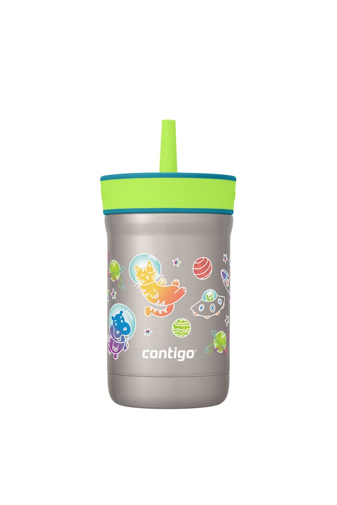 Kids Leighton Spill-Proof Stainless Steel Tumbler with Straw, 12oz A6