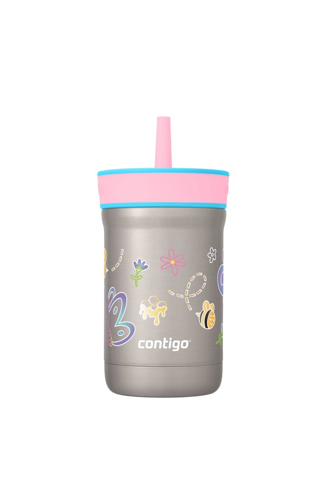 Kids Leighton Spill-Proof Stainless Steel Tumbler with Straw, 12oz A6